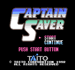 Captain Saver (Japan) Title Screen